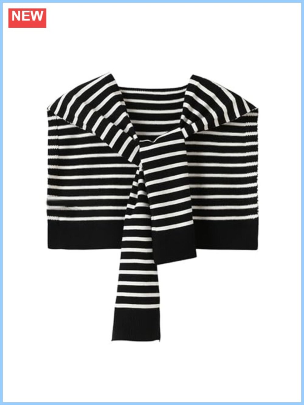 Women's Knitted Shrug Shawl Wrap Open Tie Front Scarf Cape Pashmina